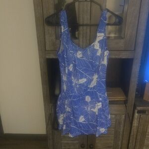 Maxine of Hollywood Blue and White One Piece Swimsuit
